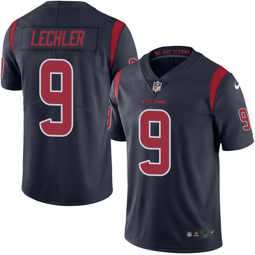 Men's Elite Shane Lechler Nike Jersey Navy Blue - #9 Rush NFL Houston Texans